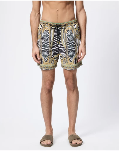 Camilla - Mid Length Boardshorts With Elastic Waist