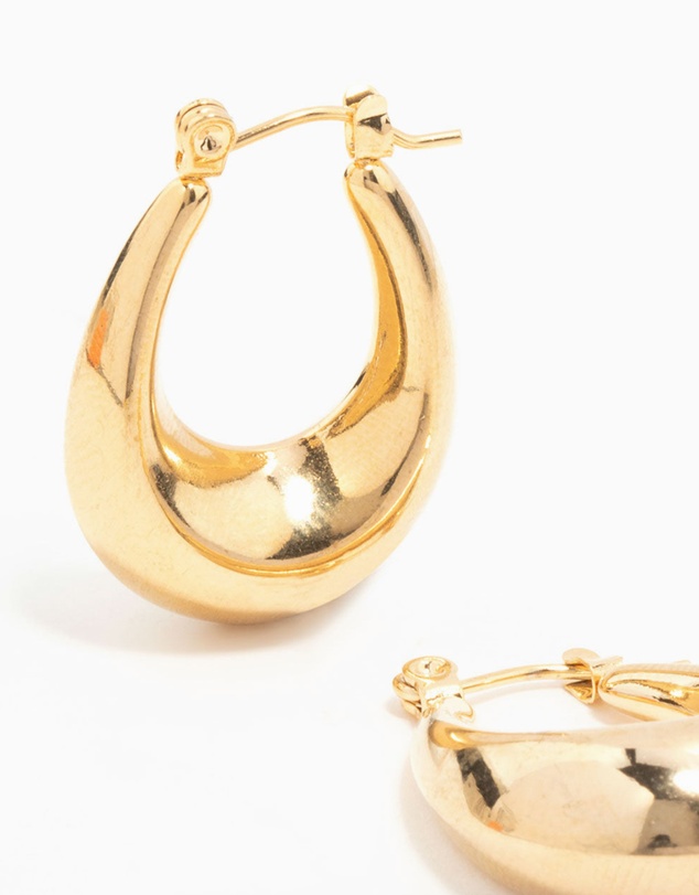 Lovisa - Waterproof Gold Plated Stainless Steel Mini Full Loop Hoop Earrings