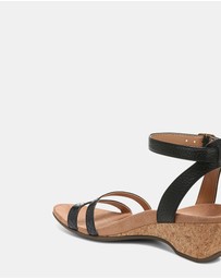 Vionic - Orlanda Wedge Sandal - Black Pearl Snake