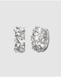 GUESS - Silver-Tone Wonderlights Huggie Earrings