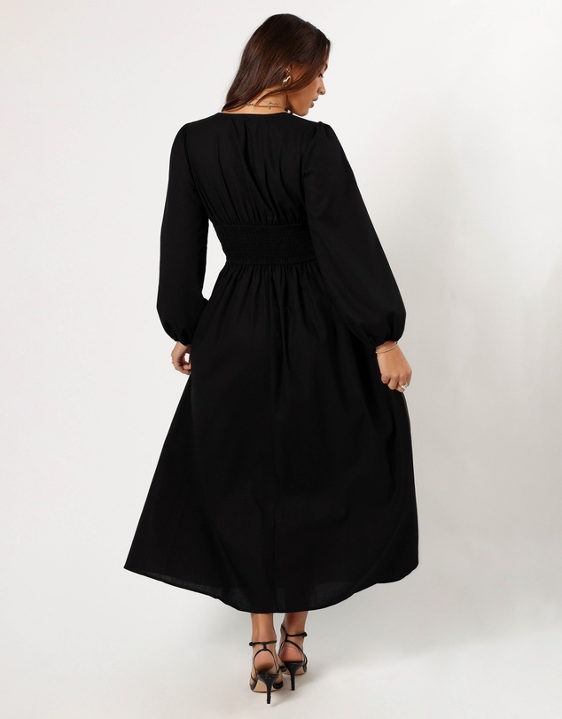 Petal & Pup - Cece Long Sleeve Maxi Dress - Black