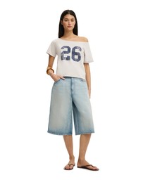 Cotton On - The Sporty Off Shoulder Graphic Tee