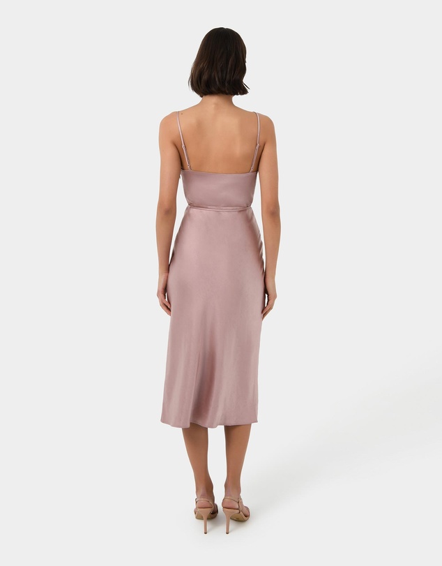 Forcast - Cherish Tie-Waist Midi Dress