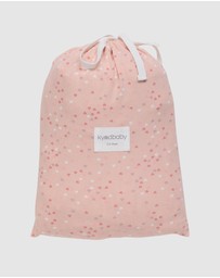 Kynd Baby - Fitted Cot Sheet in Pink Heart