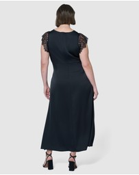Pink Dusk by Curve Project - Allure Satin Maxi Dress