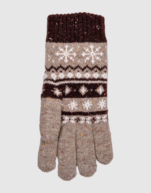 DENTS - Fair Isle Jacquard Knitted Gloves