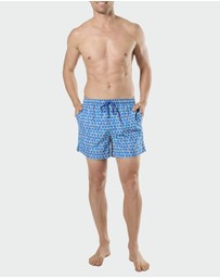 Mitch Dowd - Mitchdowd Ocean Mosaic Blue  Swim Shorts