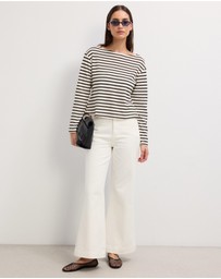The Fated - Sasha Striped Jersey Top