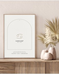 Olive et Oriel - Cancer Zodiac Art Print A3