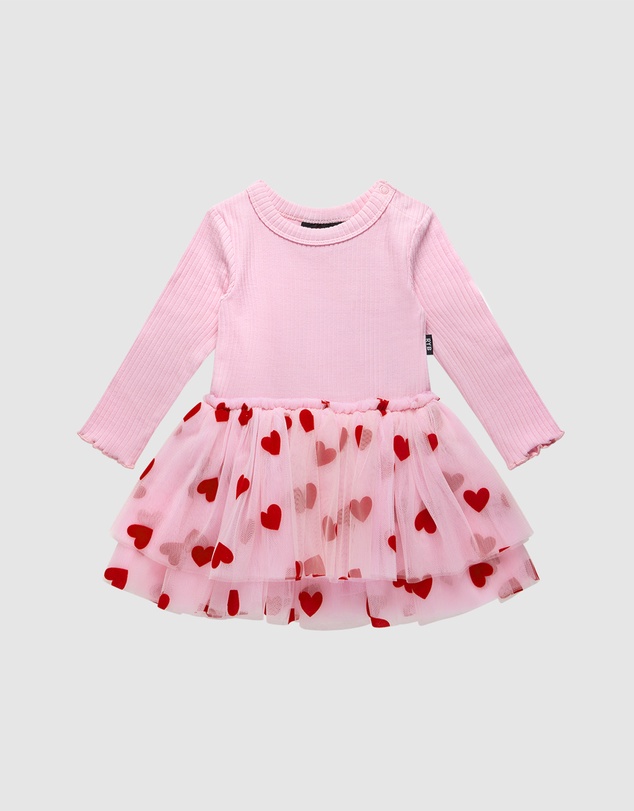 Rock Your Baby - Be Mine Baby Long Sleeve Valentine Dress