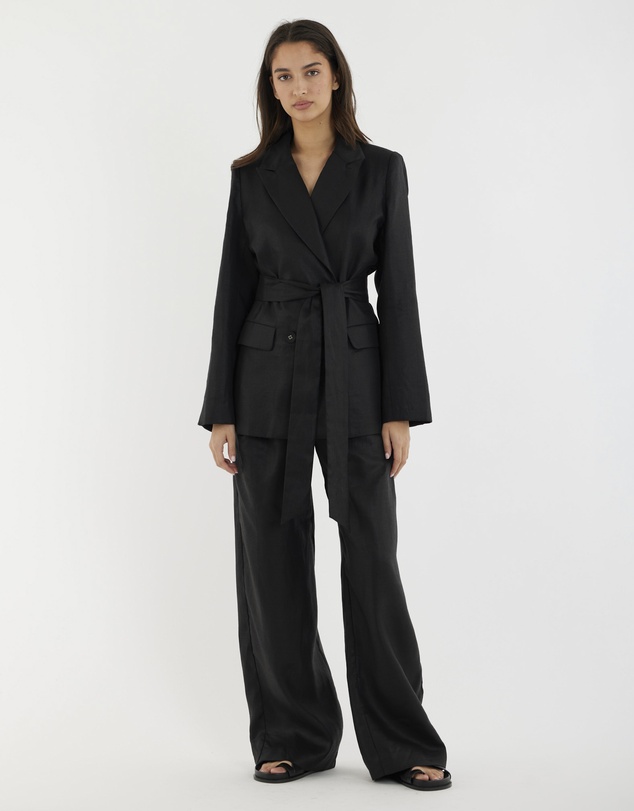 Amelius - Mia Double Breasted Tie Blazer