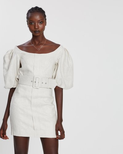 Hamilton Off-The-Shoulder Fitted Mini Dress