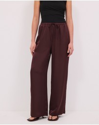 Calli - Lottie Satin Elastic Waist Pants