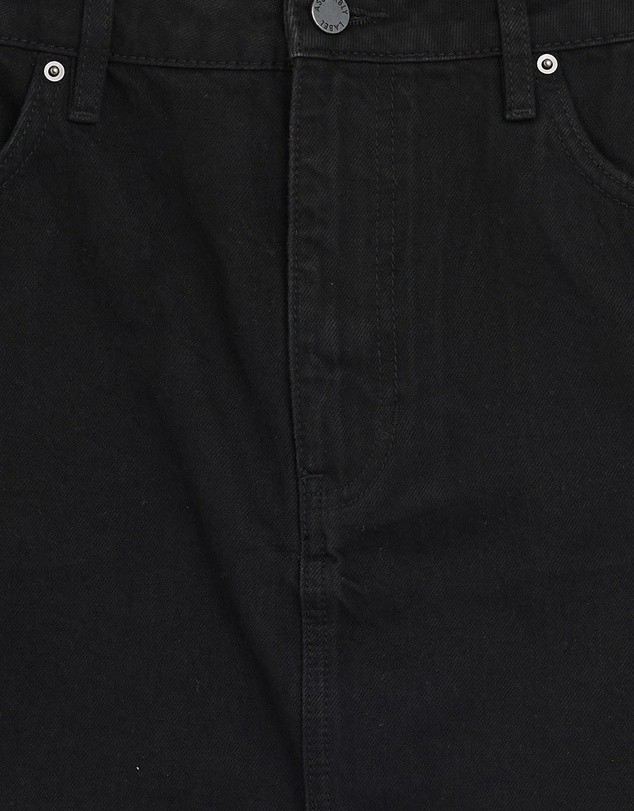 Revibe - Repaired Assembly Label Denim Mini Skirt