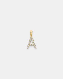 Zoe Olivia - 9K Gold Lab Grown Diamond Initial A Pendant