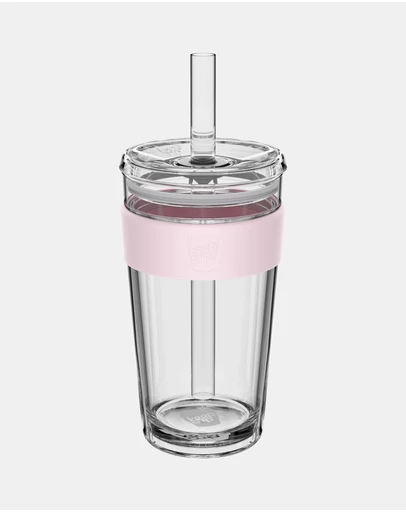 KeepCup - Longplay Cold Cup 16oz Reusable Coffee Cup with Boba Straw Lid