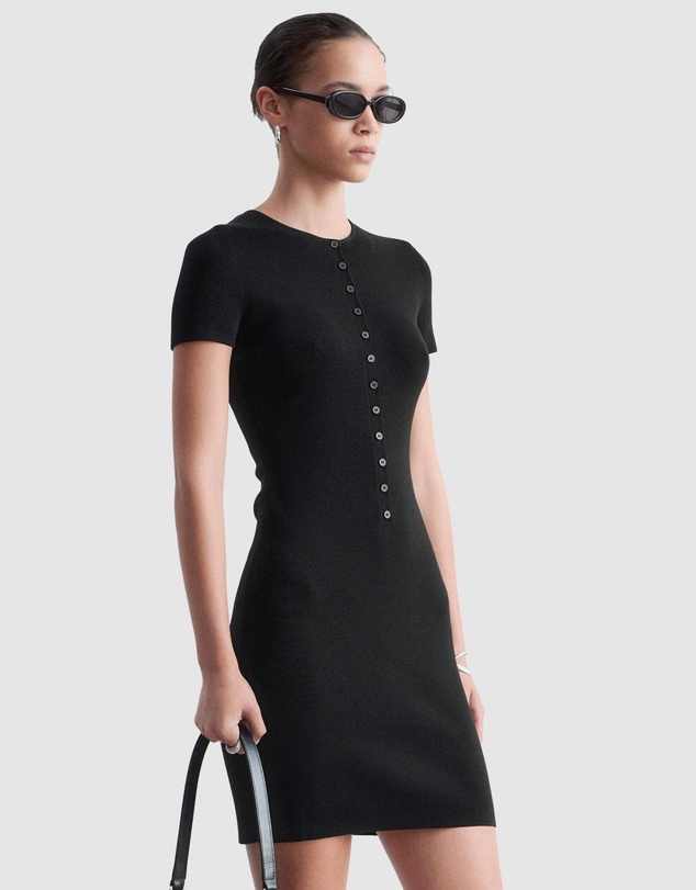 & Other Stories - Button Placket Knit Dress