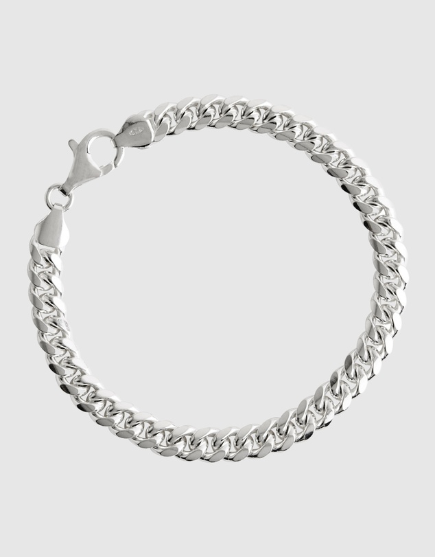Najo - Cuban Men's Silver Bracelet (21cm)