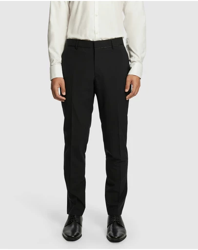 yd. - Seville Slim Tuxedo Wool Blend Dress Pant