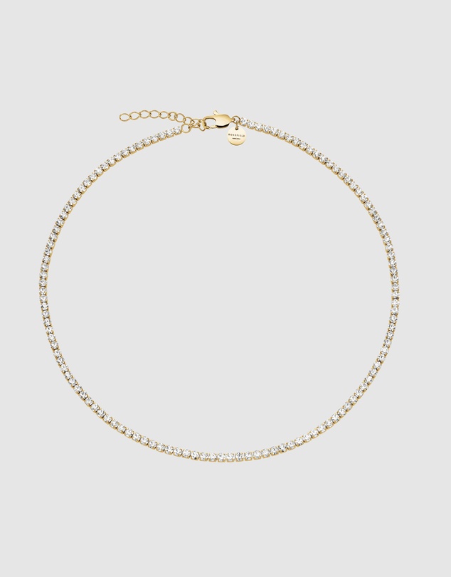 Rosefield - Tennis Crystal Gold-Tone Necklace