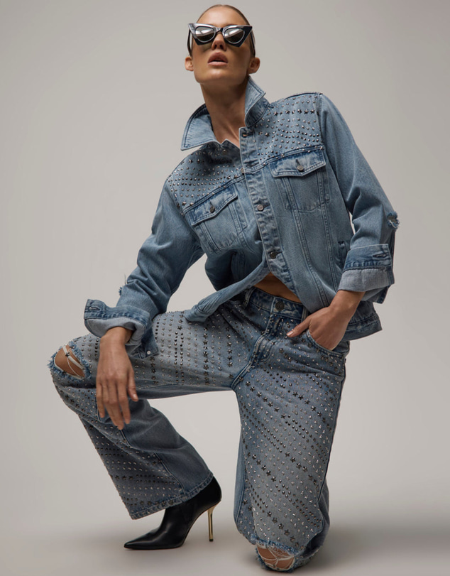 ONE TEASPOON - 25th Anniversary Limited Edition Trucker Studded Denim Jacket - Salty Dog