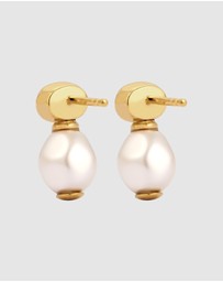 Elli Jewelry - Earrings Stud Crystal 925 Sterling Silver Gold-Plated