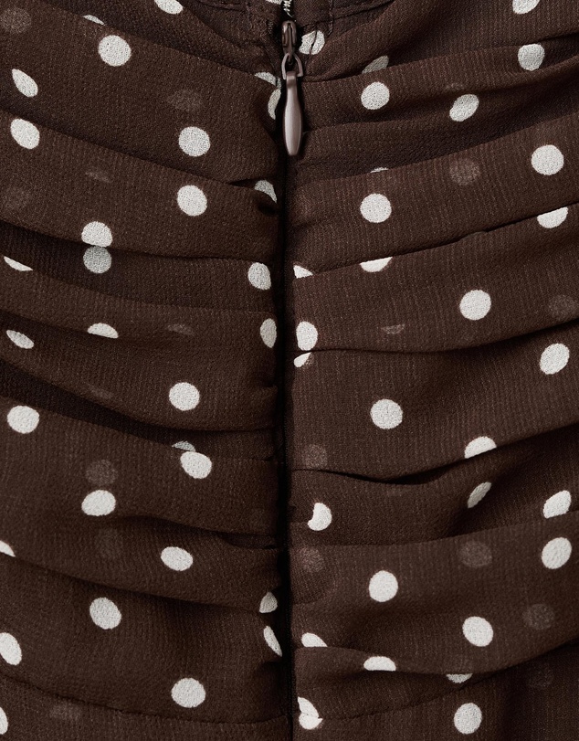 M.N.G - Polka Dot Dress with Gathered Neckline