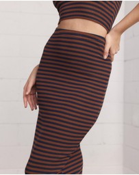 Dazie - Siren Stripes Midi Skirt