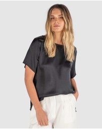 CAMIXA - Teena Satin Silk T-shirt