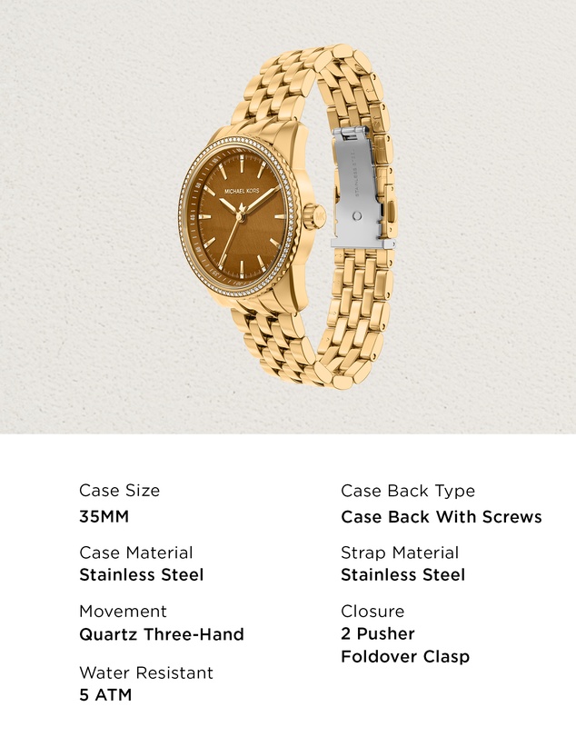 Michael Kors - Bryant Gold Tone Analogue Watch