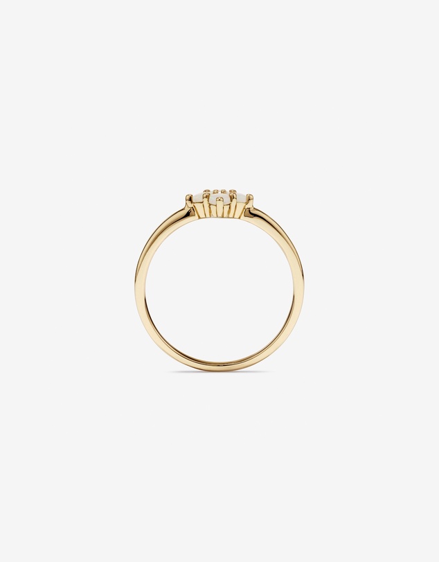 Michael Hill - Australian Opal & Diamond Accent Ring in 10kt Yellow Gold