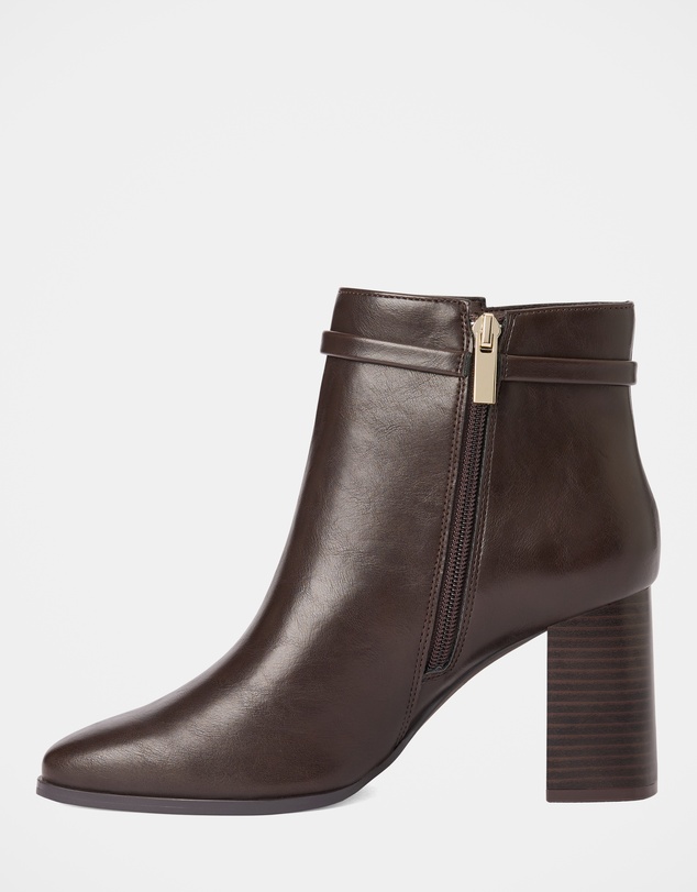 Forever New - Rosanna Hardware Trim Heeled Ankle Boots