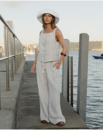 Forcast - Milos Wide Leg Linen Pants