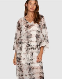 Belle & Bloom - Heart On Fire Snake Print Kaftan