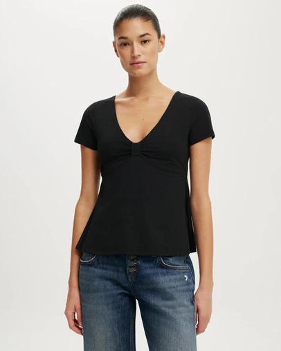 Cotton On - Reece Short Sleeve Babydoll Tee