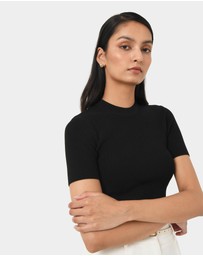 Forcast - Murphy Crop Knit Top