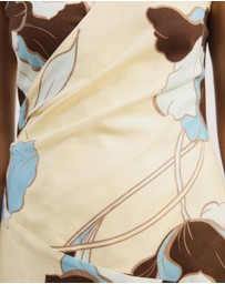 Atmos&Here - Stephanie Linen Blend Wrap Front Midi Dress
