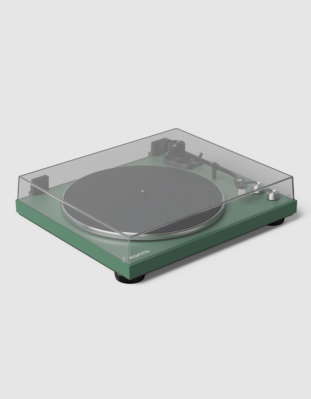 iWorld - Kanto OBI3 Turntable with Bluetooth 5.3, Preamp, and Pitch Control - Matte Green