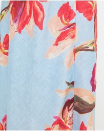 AERE - Liore Linen Draped Off Shoulder Maxi Dress