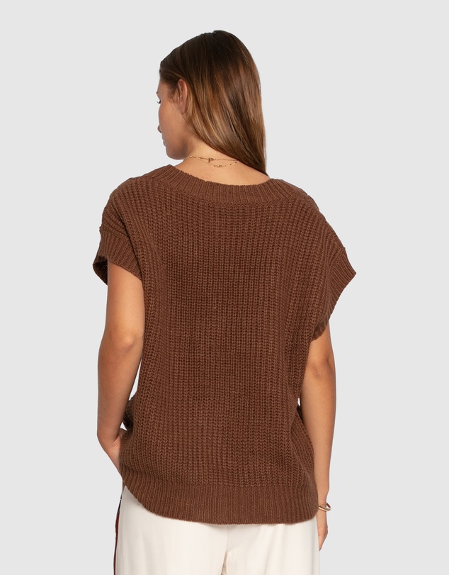 Belle & Bloom - Rosette Oversized Knitted Vest