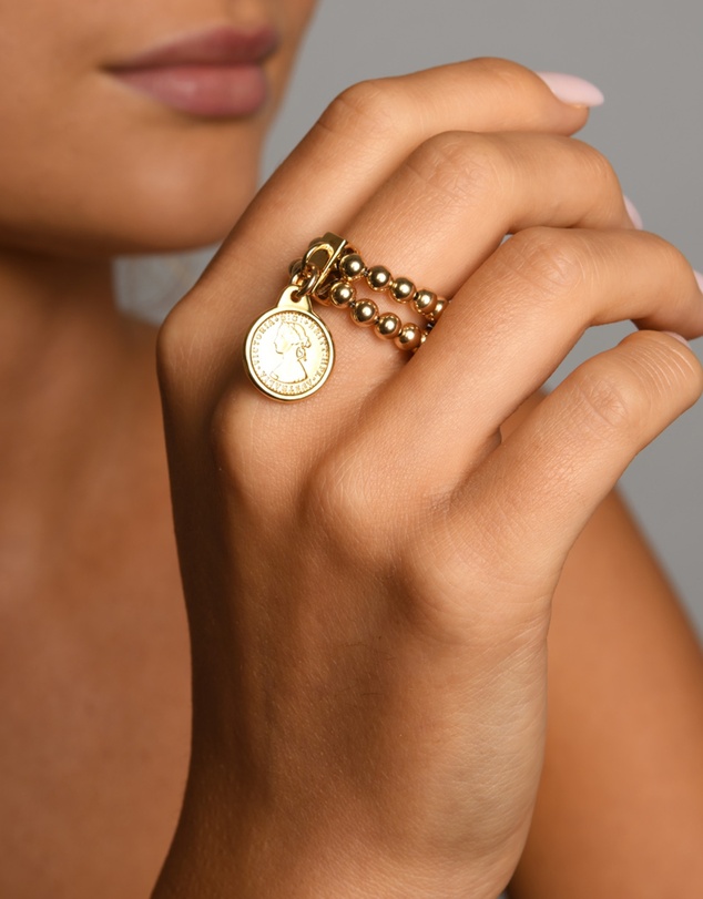 Von Treskow - Double Stretch Ring with Mini Coin