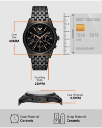 Emporio Armani - Black Chronograph Watch