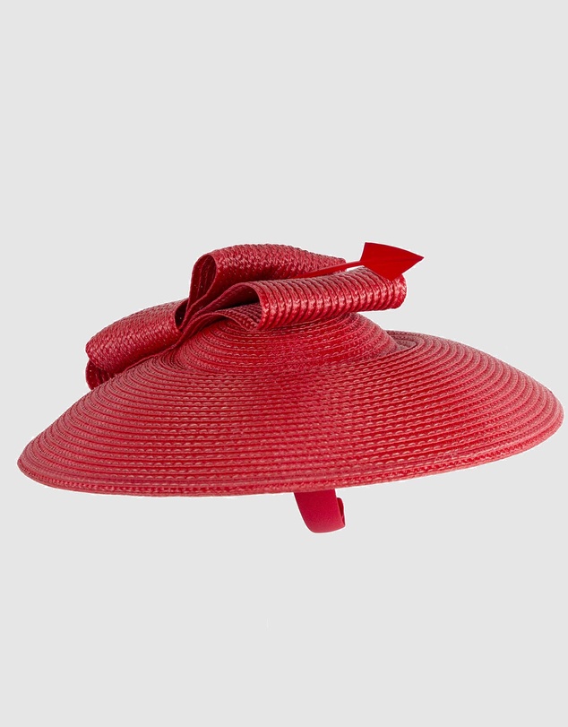 Max Alexander - Saucer Red Racing Fascinator Hat
