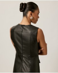 Tussah - Cameron Leather Look Midi Dress