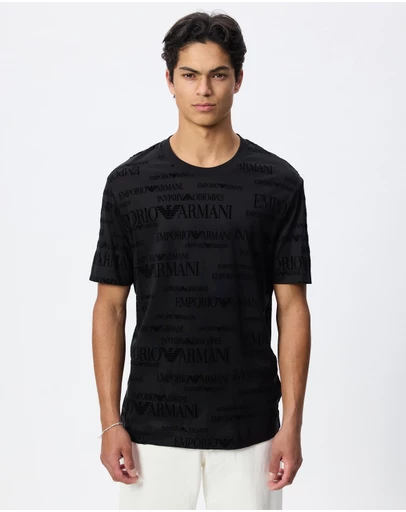 Emporio Armani - All Over Logo Print T-Shirt