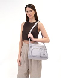 Pierre Cardin - Pierre Cardin Nylon Anti-Theft Cross Body Bag