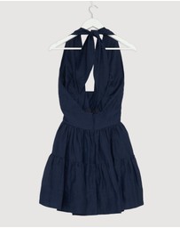 Revibe - Repaired Shona Joy Celeste Halter Tiered Mini Dress - AU 6