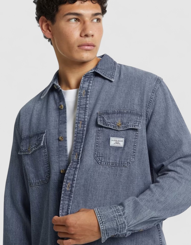 GUESS - GUESS JEANS Regular Denim Shirt