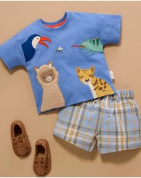 Purebaby - Check Shorts -Kids-Babies