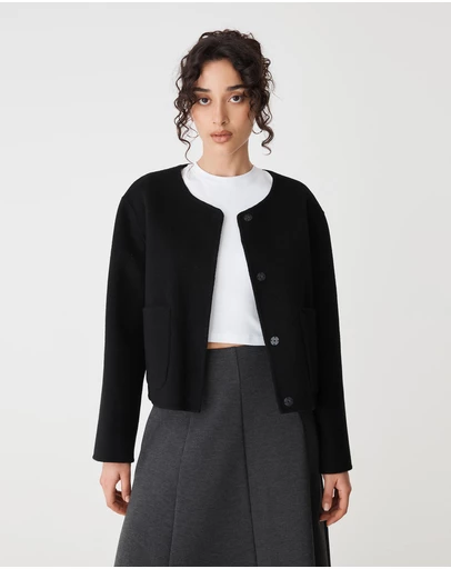 Forcast - Alani Crop Wool Jacket